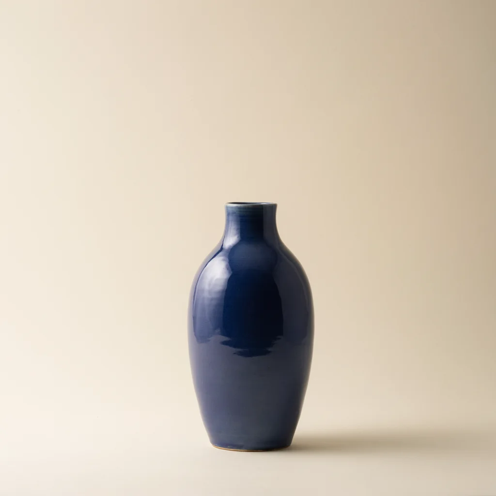 Original cobalt blue ceramic vase