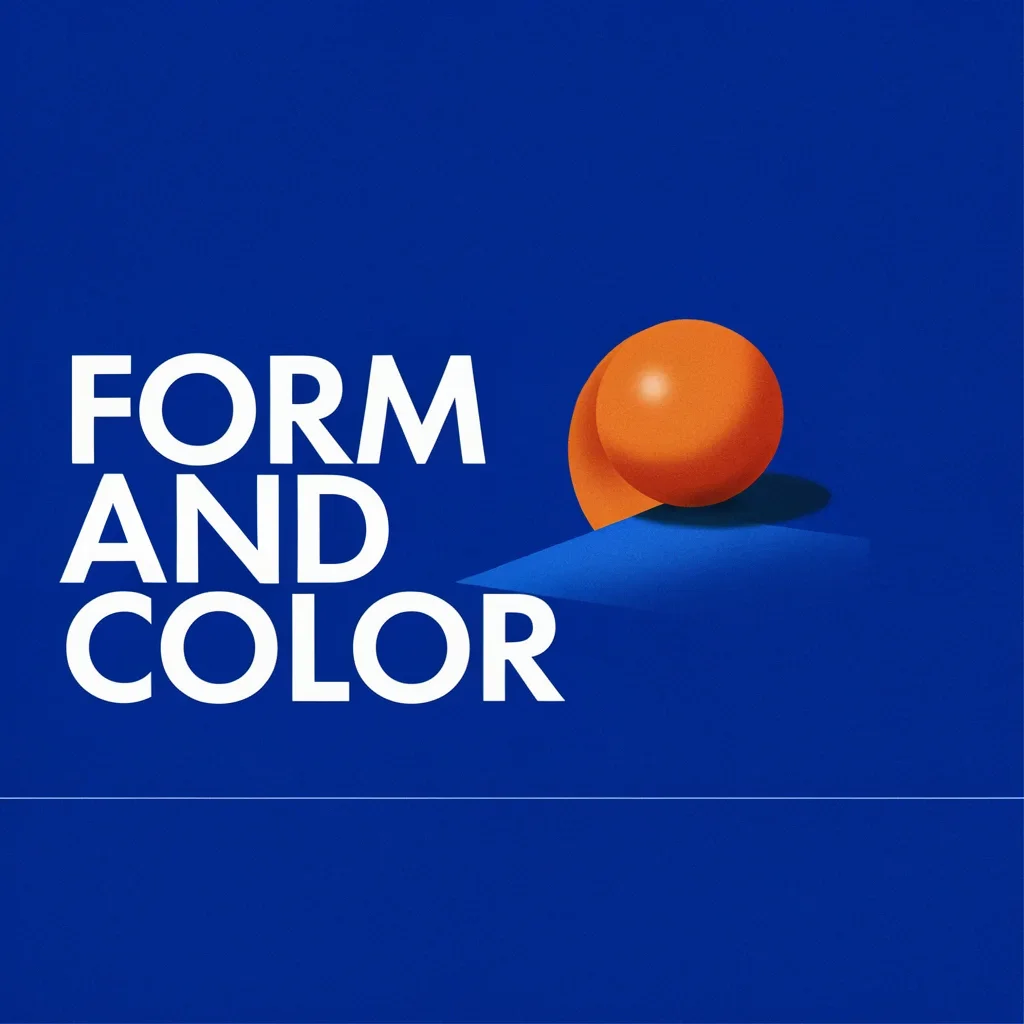 Edited poster reading FORM AND COLOR
